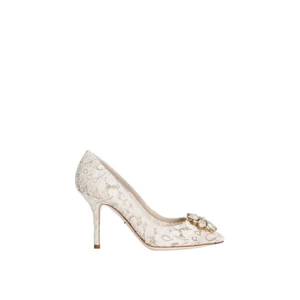 Pump in Taormina lace with crystals