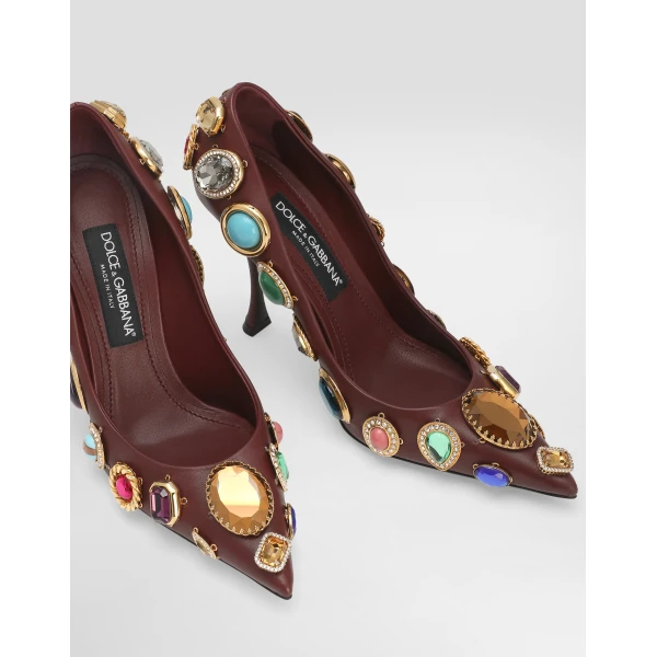 Multicolour Dolce & Gabbana Pumps with stone embroidery, view 4 | Heels