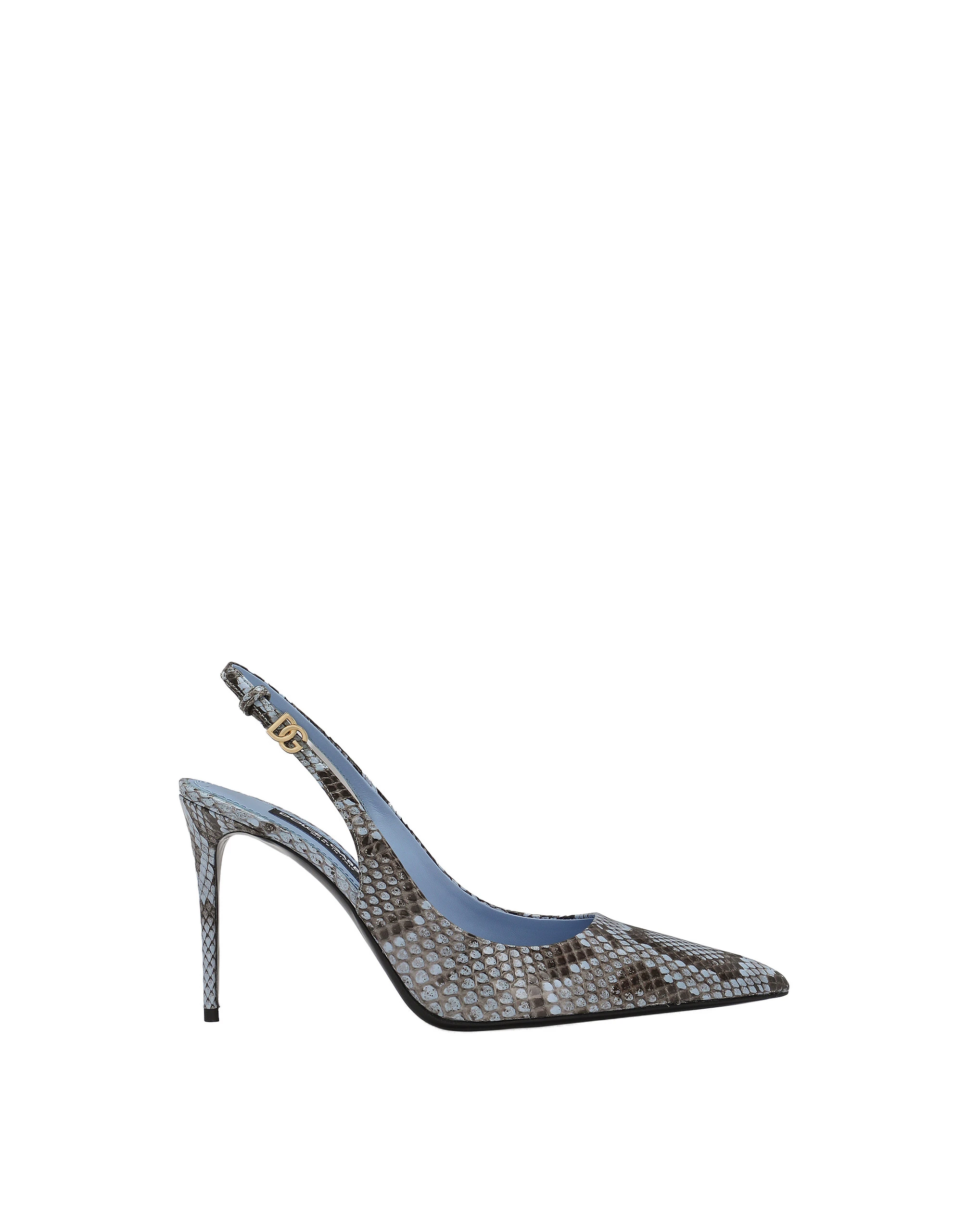 Dolce & Gabbana Python skin slingbacks