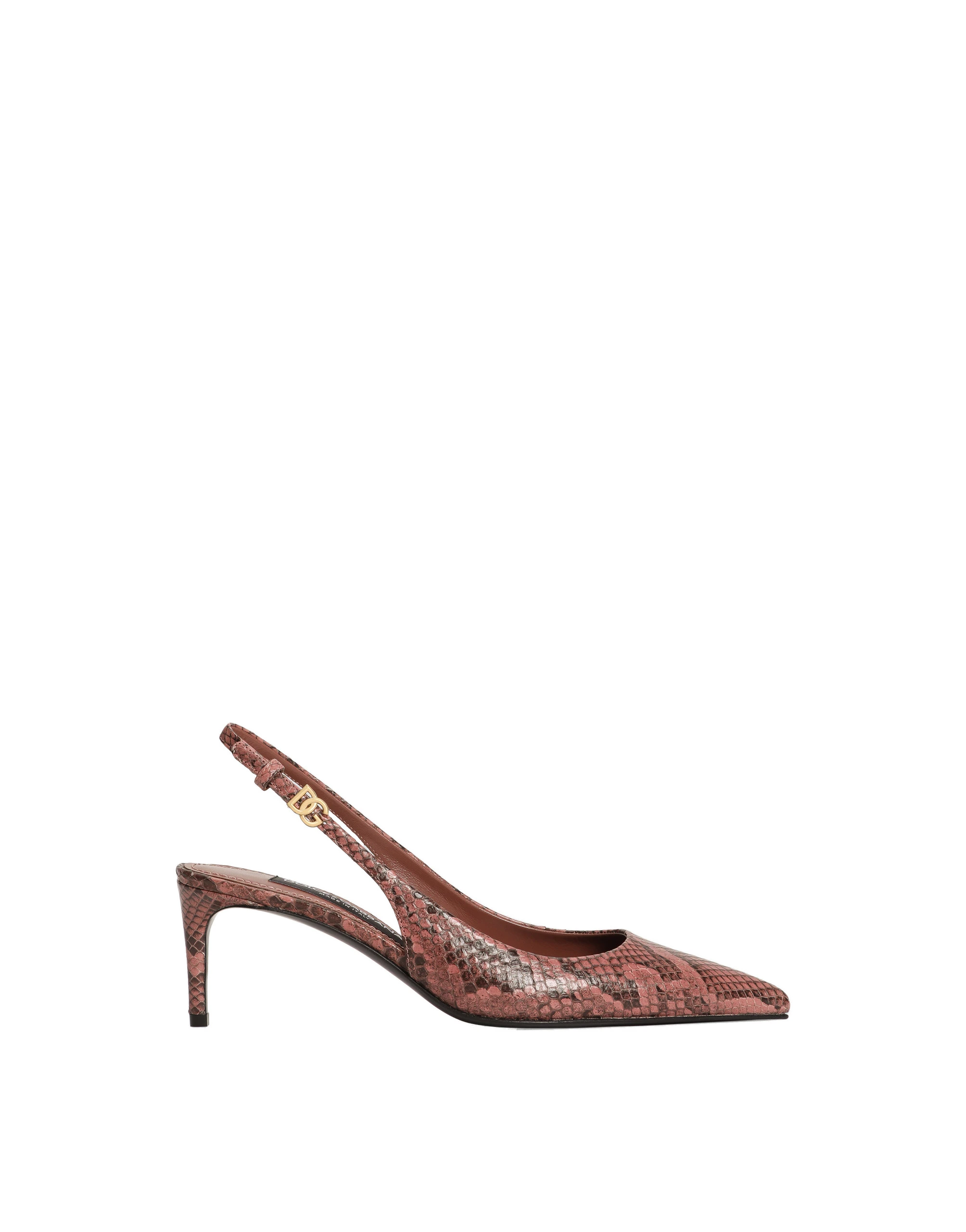 Dolce & Gabbana Python skin slingbacks
