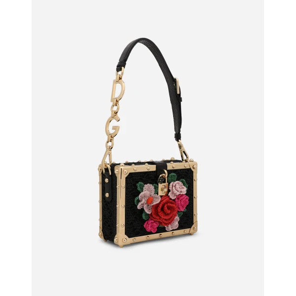Multicolour Dolce & Gabbana Raffia crochet Dolce Box bag, view 3 | Totes & Top-Handle Bags