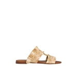 Multicolour Dolce & Gabbana Rafia braided slipper with fringes | Flip Flops & Slides
