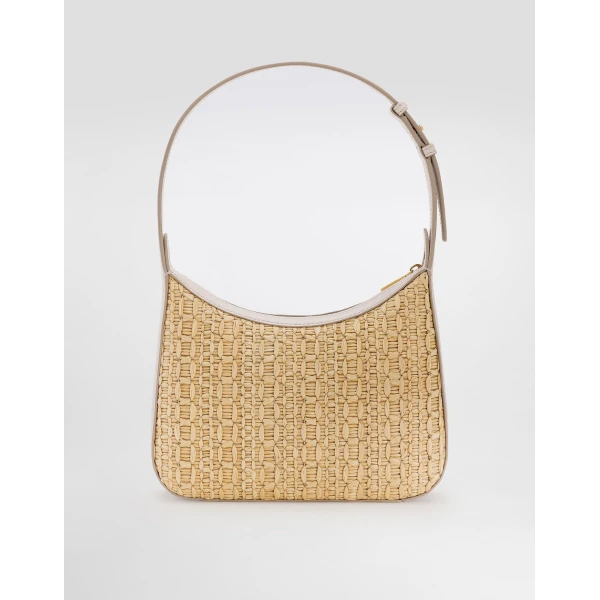Multicolour Dolce & Gabbana Rafia crochet shoulder bag, view 3 | Shoulder & Crossbody Bags