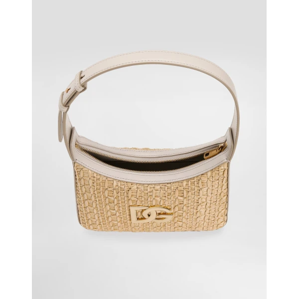 Multicolour Dolce & Gabbana Rafia crochet shoulder bag, view 4 | Shoulder & Crossbody Bags