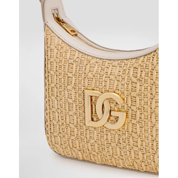 Multicolour Dolce & Gabbana Rafia crochet shoulder bag, view 5 | Shoulder & Crossbody Bags