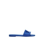 Blue Dolce & Gabbana Rubber beachwear sliders | Flip Flops & Slides