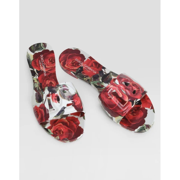 Print Dolce & Gabbana Rubber beachwear sliders, view 4 | Flip Flops & Slides