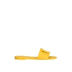 Yellow Dolce & Gabbana Rubber beachwear sliders | Flip Flops & Slides