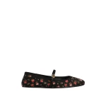 Multicolour Dolce & Gabbana Satin ballet flats with little roses print | Flats