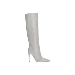 Grey Dolce & Gabbana Satin boots with fusible rhinestones | Boots