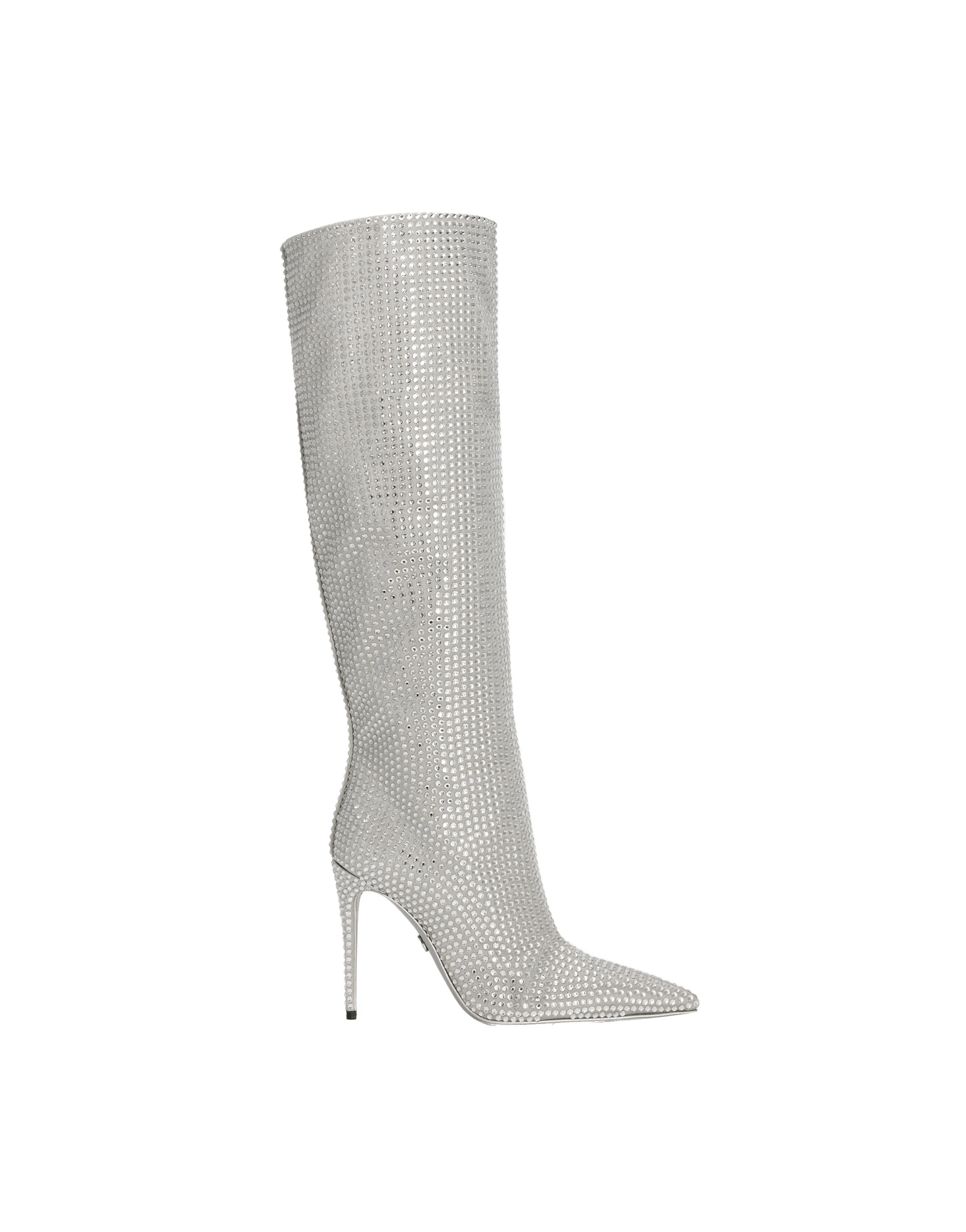 Dolce & Gabbana Satin boots with fusible rhinestones