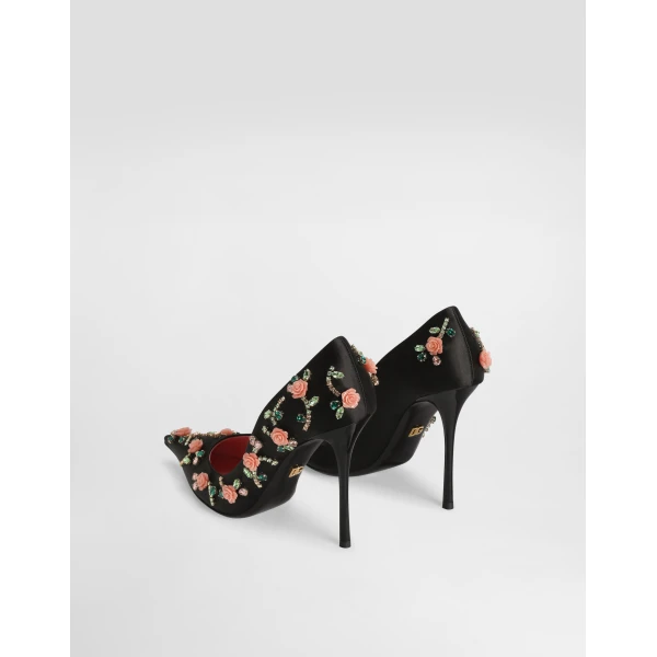 Multicolour Dolce & Gabbana Satin pumps with embellishments, view 3 | Heels