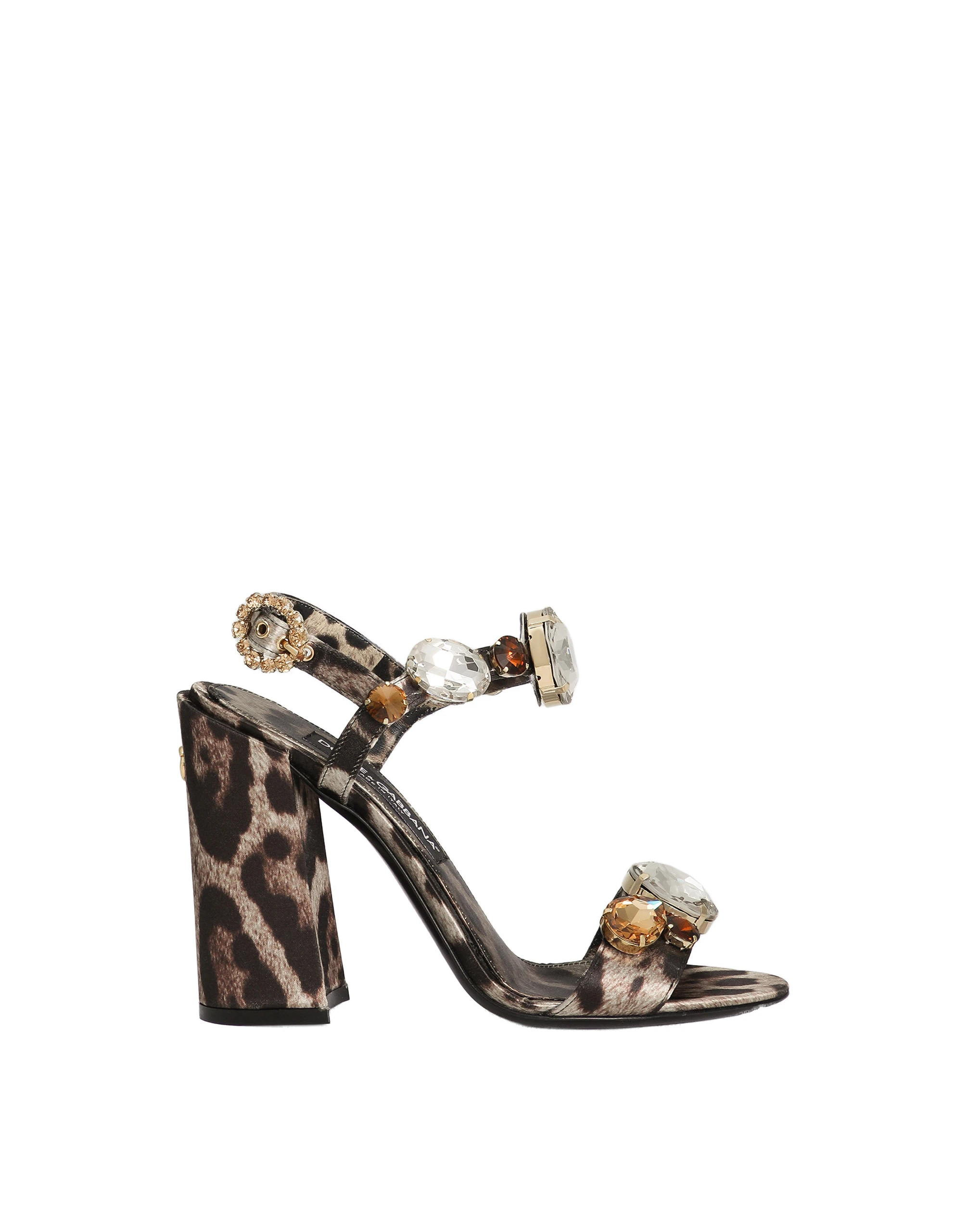 Dolce & Gabbana Satin sandals with gemstone embellishment