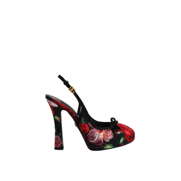 Print Dolce & Gabbana Satin slingbacks | Heels