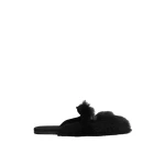 Black Dolce & Gabbana Shearling and suede slippers | Mules