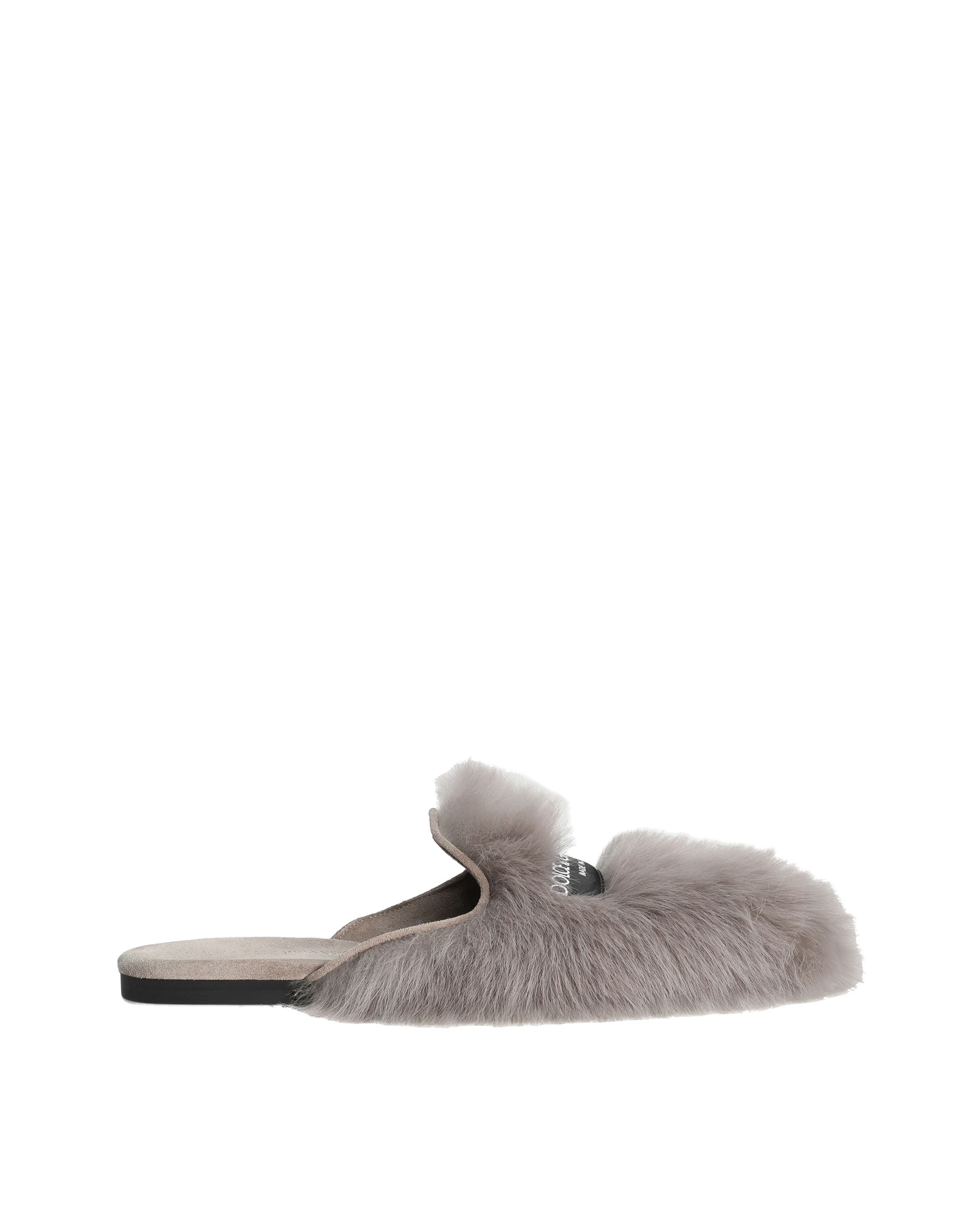 Dolce & Gabbana Shearling and suede slippers