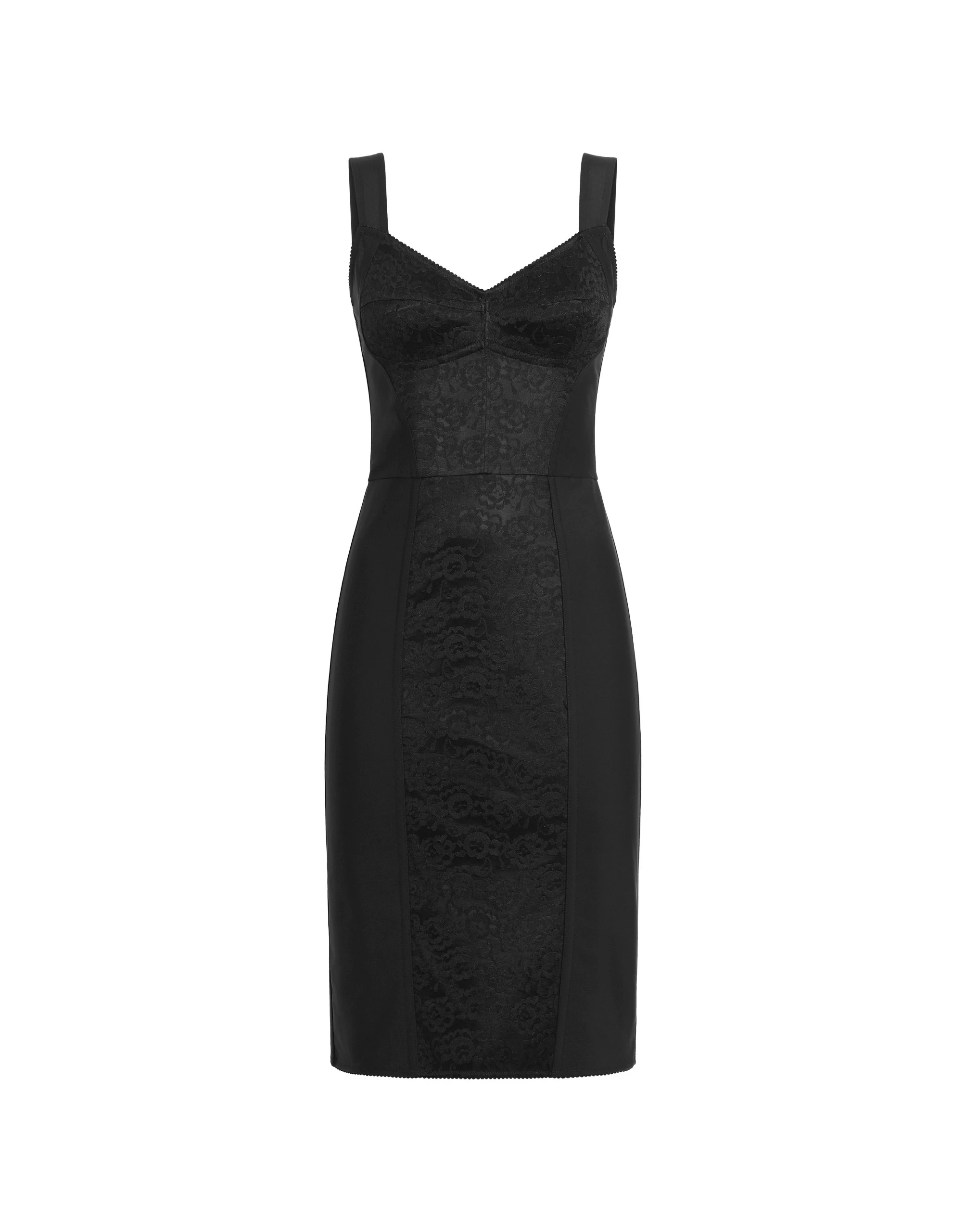 Dolce & Gabbana Sheath dress in elastic fabric and lace