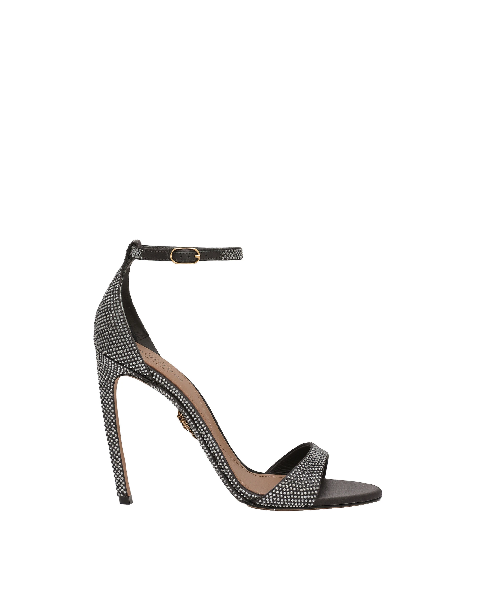 Dolce & Gabbana Silk satin sandals with rhinestones