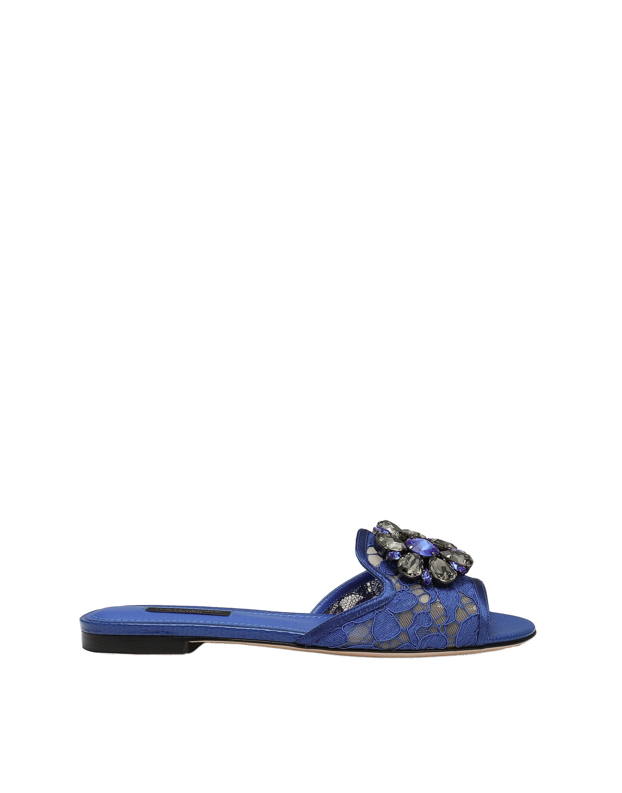 Dolce & Gabbana Slippers in lace with crystals