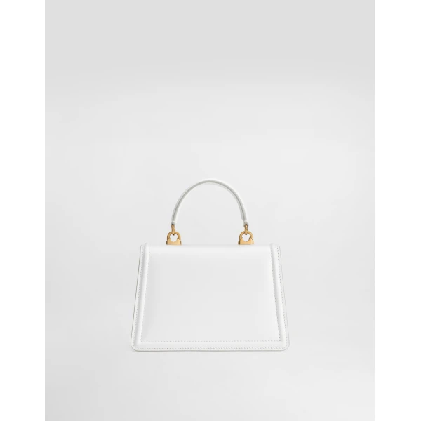 White Dolce & Gabbana Small Devotion bag in smooth calfskin, view 4 | Shoulder & Crossbody Bags