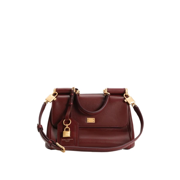 Bordeaux Dolce & Gabbana Small My Sicily handbag in plongé calfskin | Totes & Top-Handle Bags
