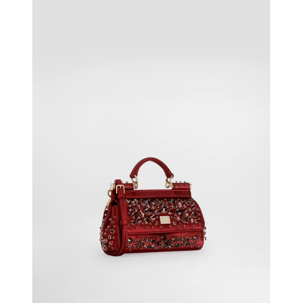 Red Dolce & Gabbana Small Sicily handbag, view 3 | Totes & Top-Handle Bags