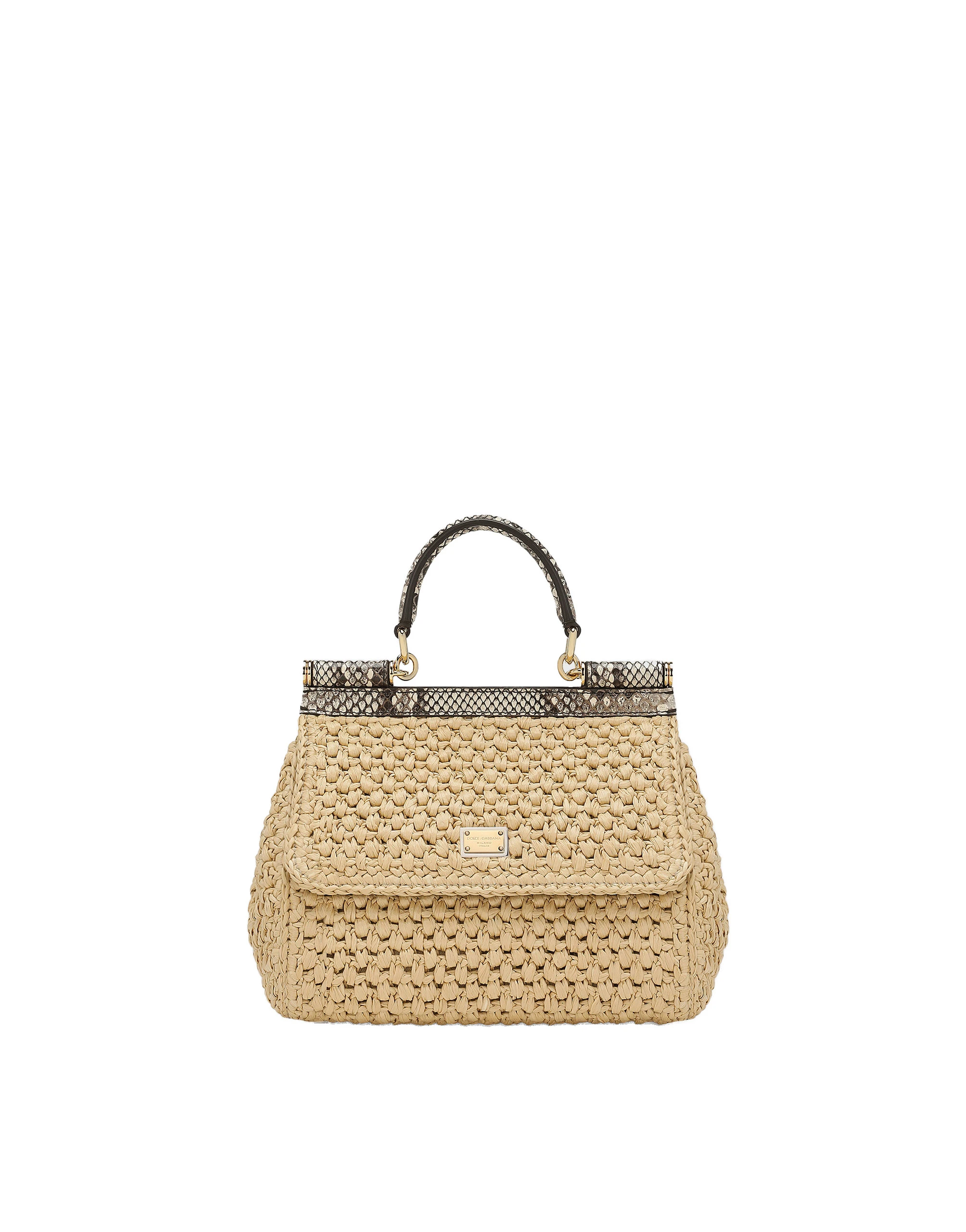 Dolce & Gabbana Small Sicily handbag in crochet raffia