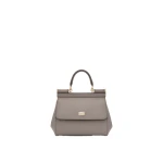 Beige Dolce & Gabbana Small Sicily handbag in dauphine calfskin | Totes & Top-Handle Bags