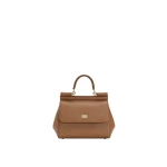 Brown Dolce & Gabbana Small Sicily handbag in dauphine calfskin | Totes & Top-Handle Bags