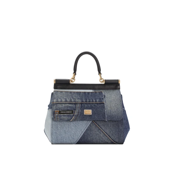 Denim Dolce & Gabbana Small Sicily handbag in denim and calfskin | Shoulder & Crossbody Bags