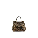 Print Dolce & Gabbana Small Sicily handbag in leo-print polished calfskin | Totes & Top-Handle Bags
