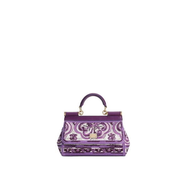 Multicolour Dolce & Gabbana Small Sicily handbag with Majolica embroidery | Totes & Top-Handle Bags