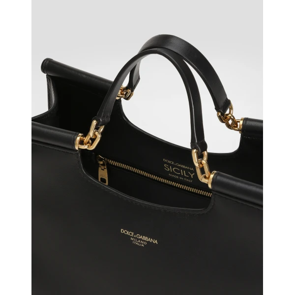 Black Dolce & Gabbana Small Sicily shopper, view 6 | Totes & Top-Handle Bags