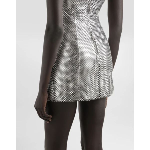Silver Dolce & Gabbana Strapless mesh dress, view 6 | Dresses