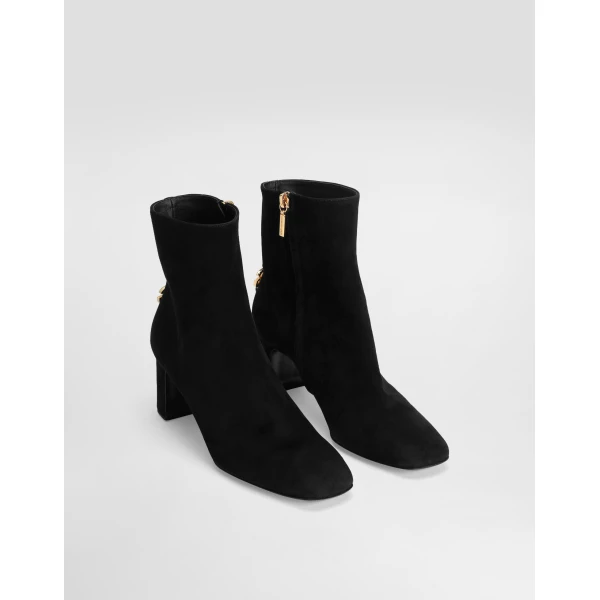 Black Dolce & Gabbana Suede ankle boot, view 2 | Boots