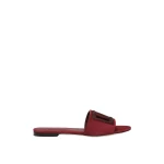 Grey Dolce & Gabbana Suede slippers with rhinestones | Flip Flops & Slides