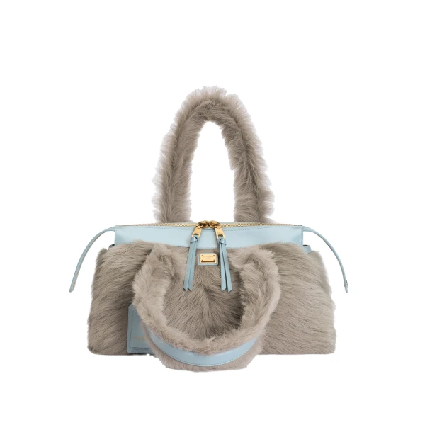 Vittoria shoulder bag in shearling and calfskin