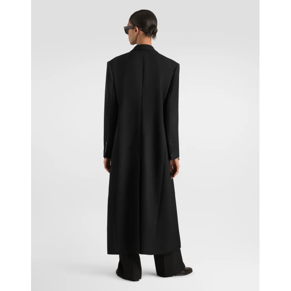 Black Dolce & Gabbana Wool gabardine coat, view 3 | Wool Coat
