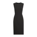 Grey Dolce & Gabbana Woolen calf-length sheath dress | Midi Dresses