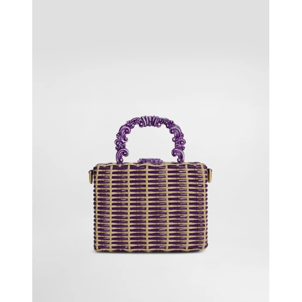 Multicolour Dolce & Gabbana Woven Dolce Box handbag, view 4 | Totes & Top-Handle Bags