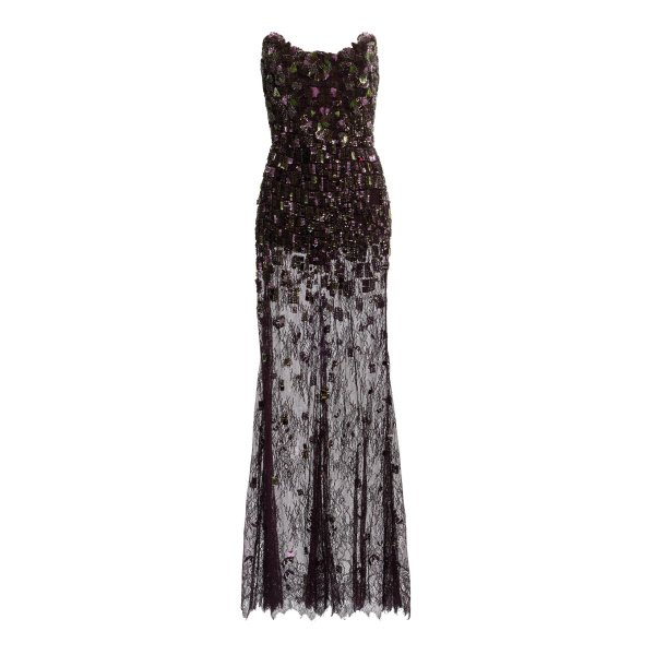 Elie Saab Bead Embroidered Long Dress