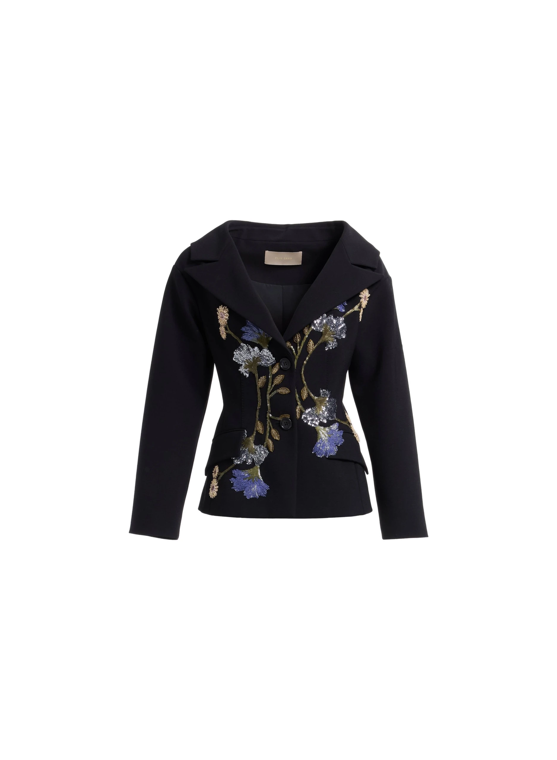 Elie Saab Embellished Crepe Wool Jacket Elie Saab Embellished Crepe Wool Jacket