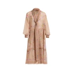 Elie Saab Printed Chiffon Midi Dress