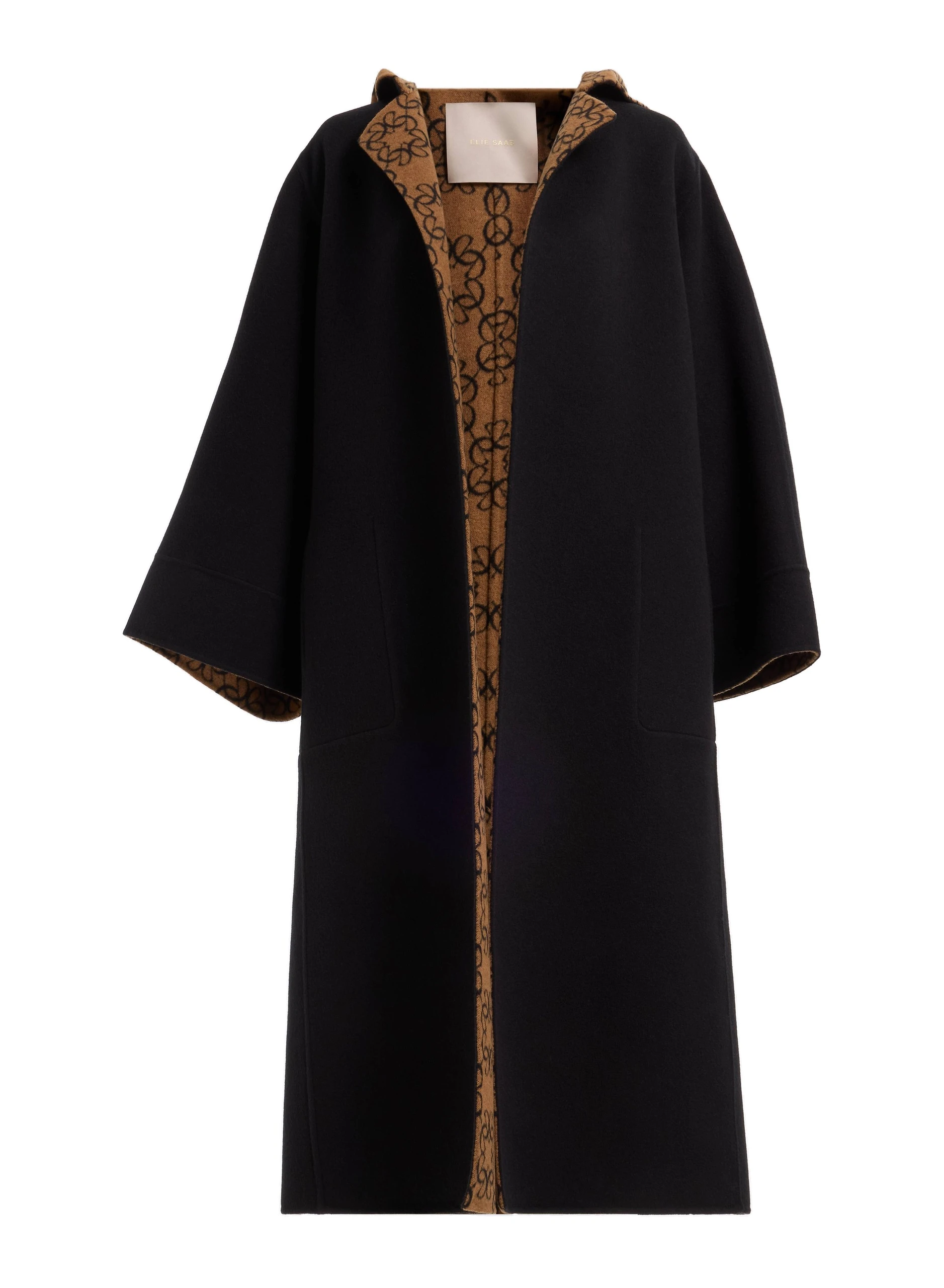 Elie Saab Reversible Monogram Wool Coat Elie Saab Reversible Monogram Wool Coat