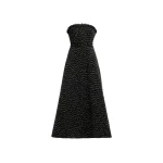 Elie Saab Strapless Tweed Midi Dress