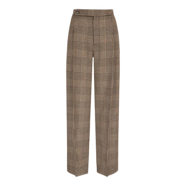 Alix Trouser in Black & Camel Prince of Wales Check