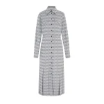 Emilia Wickstead Caliste Dress in Black & White Prince of Wales Check | Luxury Shoes 