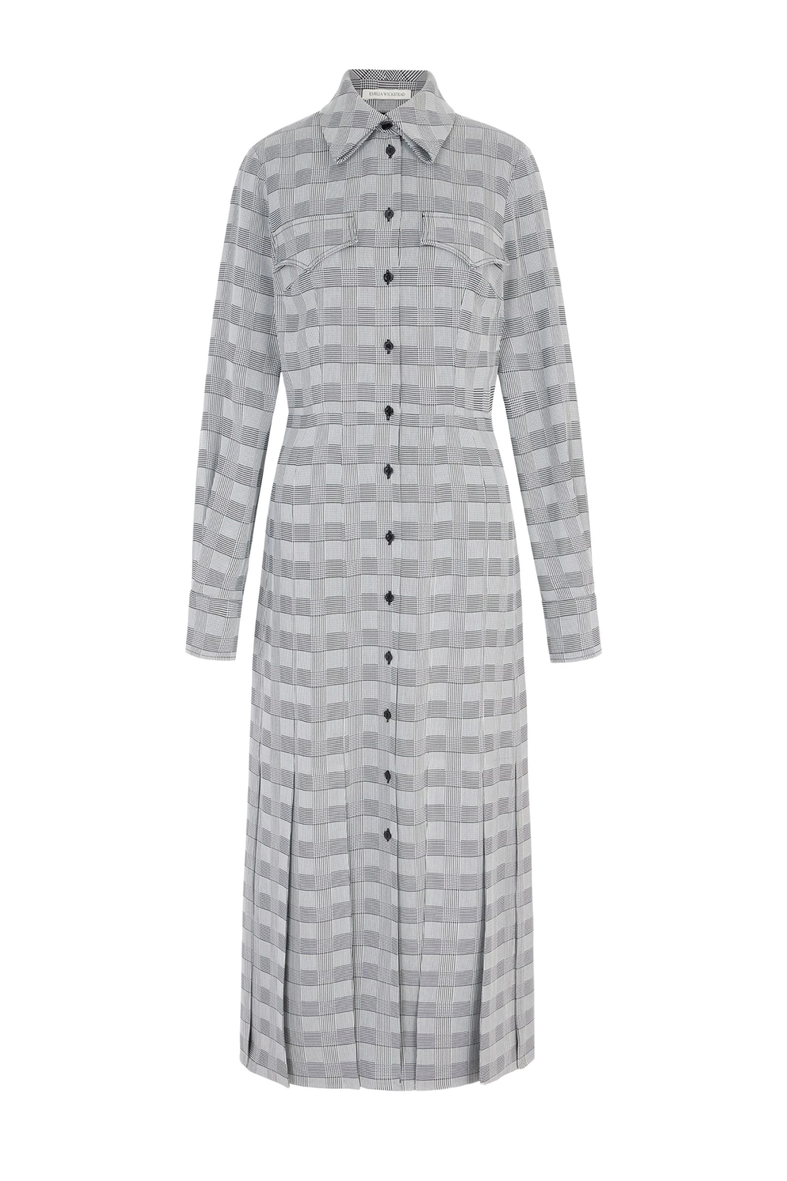 Emilia Wickstead Caliste Dress in Black & White Prince of Wales Check Emilia Wickstead Caliste Dress in Black & White Prince of Wales Check | Luxury Shoes