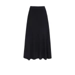 Emilia Wickstead Dorian Skirt in Black Cashfeel | Luxury Shoes 
