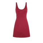 Emilia Wickstead Einna Dress in Red Duchess Satin | Luxury Shoes 